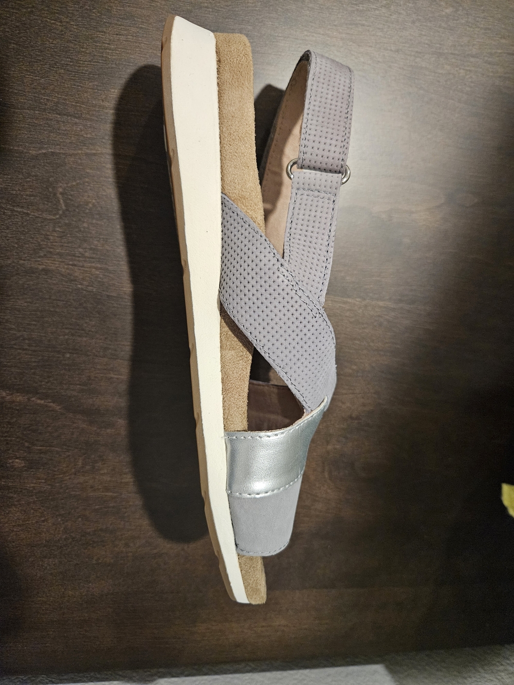 Hush Puppies Gray and Silver Women's Slingback Sandals